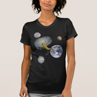 Camiseta Sem-fim do espaço que come a terra
