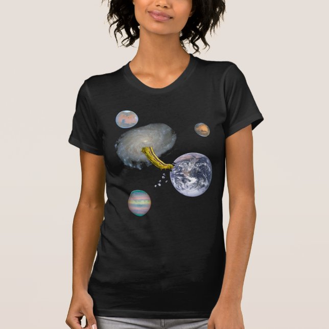 Camiseta Sem-fim do espaço que come a terra (Frente)