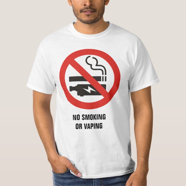 Camiseta Sem Fumar ou Vaping (Frente)