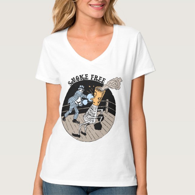 Camiseta Sem fumo. Retrocedendo o bumbum! (Frente)