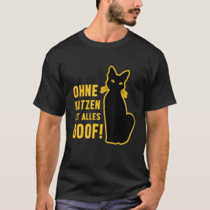 Camiseta Sem Gatos É Tudo Doce Gato Negro K