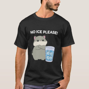Camiseta Sem Gelo Por Favor com Gato Bravo Em Abolir ICE Lo