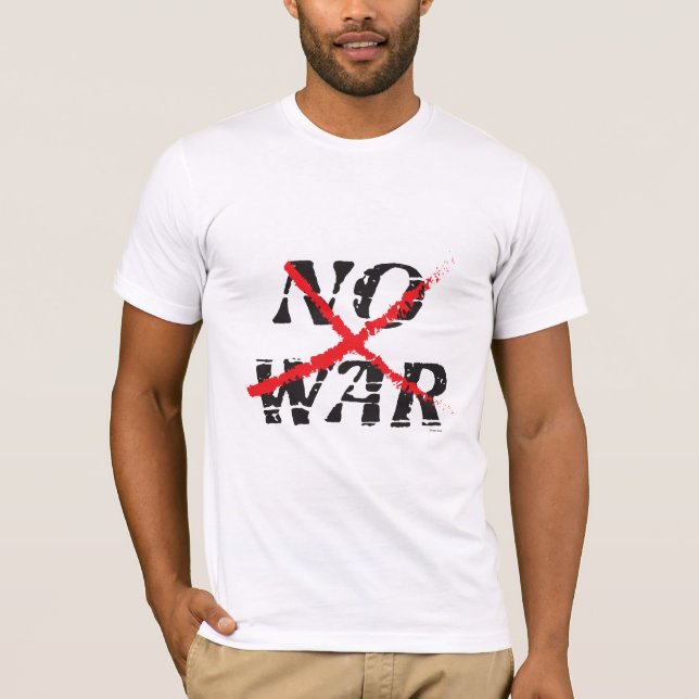 Camiseta Sem guerra, Antiguerra, liberdade, não-violência (Frente)