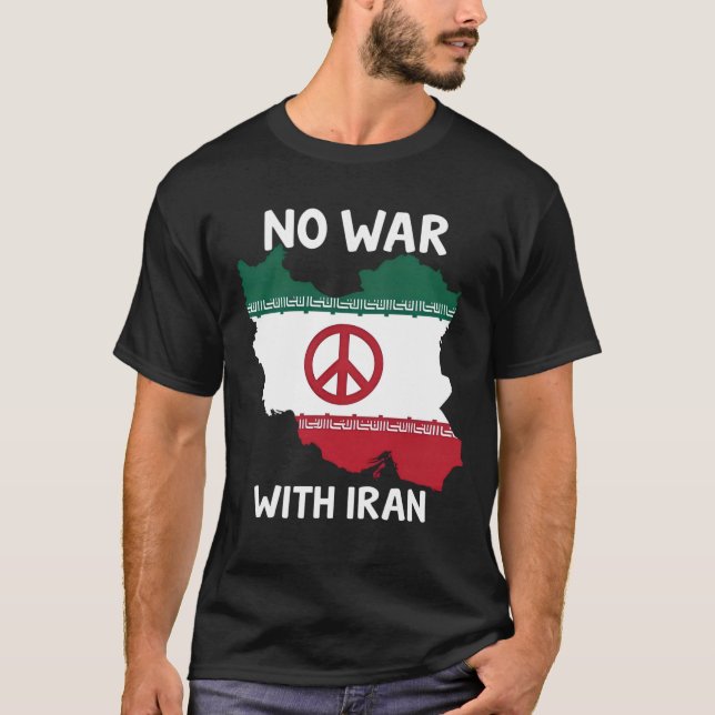 Camiseta Sem guerra com a paz no Irã (Frente)