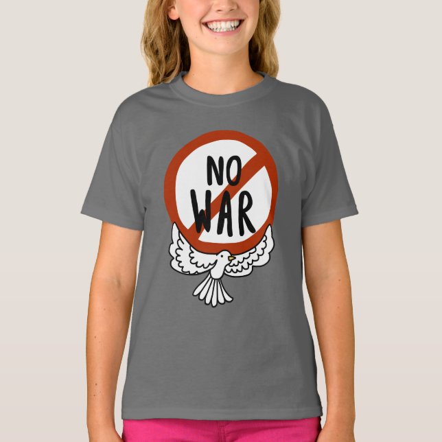 Camiseta Sem guerra com a porta (Frente)