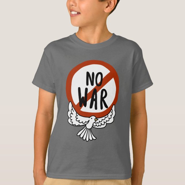 Camiseta Sem guerra com a porta (Frente)