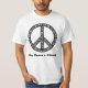 Camiseta Sem guerra de Sinal de Paz em Preto/Branco de Vint (Frente)