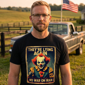 Camiseta Sem Guerra no Irã Anti Neocon Paz