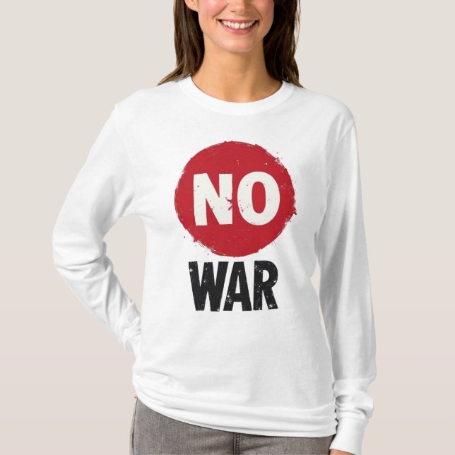 Camiseta SEM GUERRA — Protesto Global pela Paz (Frente)