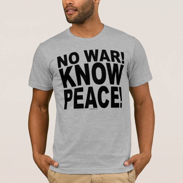 Camiseta Sem guerra! Saiba a paz! (Frente)