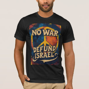 Camiseta Sem guerra sobre o Irã Defender Israel Gaza