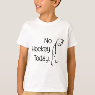Camiseta Sem Hóquei Hoje Funny Ice Rink Vibe Stick e Patins