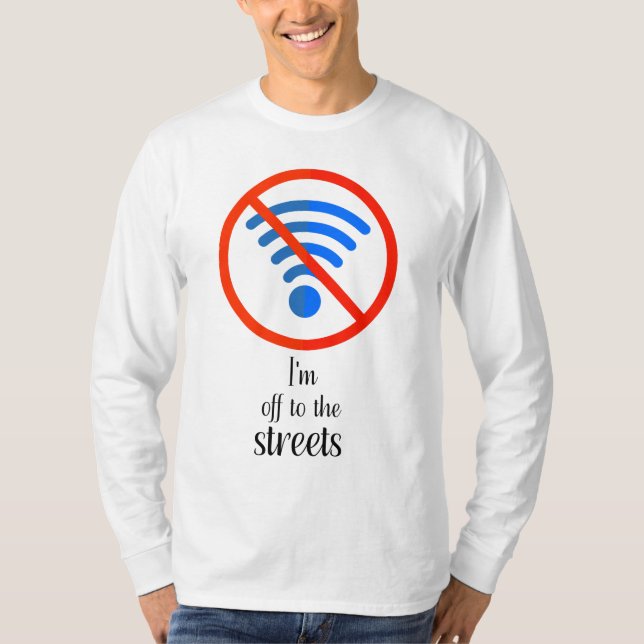Camiseta "Sem Internet? Sem problemas!", cibernético cibern (Frente)