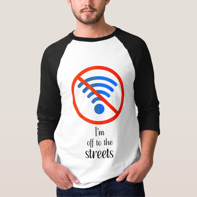 Camiseta "Sem Internet? Sem problemas!", cibernético cibern (Frente)