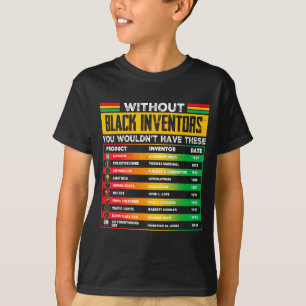 Camiseta Sem inventores negros homens do mês da história ne