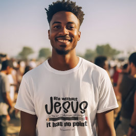 Camiseta SEM JESUS? SEM PONTO! Christian Faith Cote Men