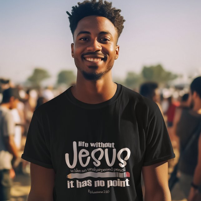 Camiseta SEM JESUS SEM PONTO Fé Cristã Citação das Trevas d (Criador carregado)