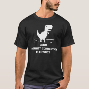 Camiseta Sem jogo de dinossauro na Internet