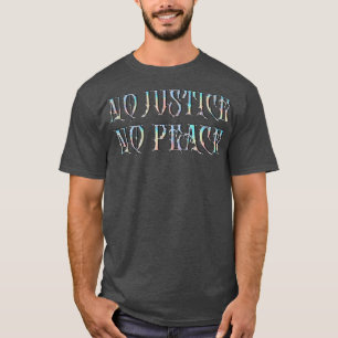 Camiseta Sem Justiça Sem Paz Original Retro Design