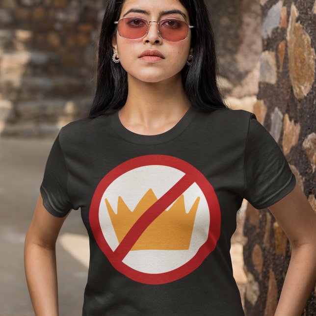 Camiseta SEM KINGS! Anti-Trump Dark (adicione seu texto) (Criador carregado)