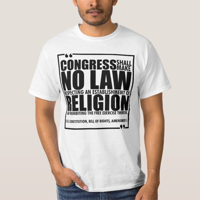Camiseta sem lei religiosa (Frente)