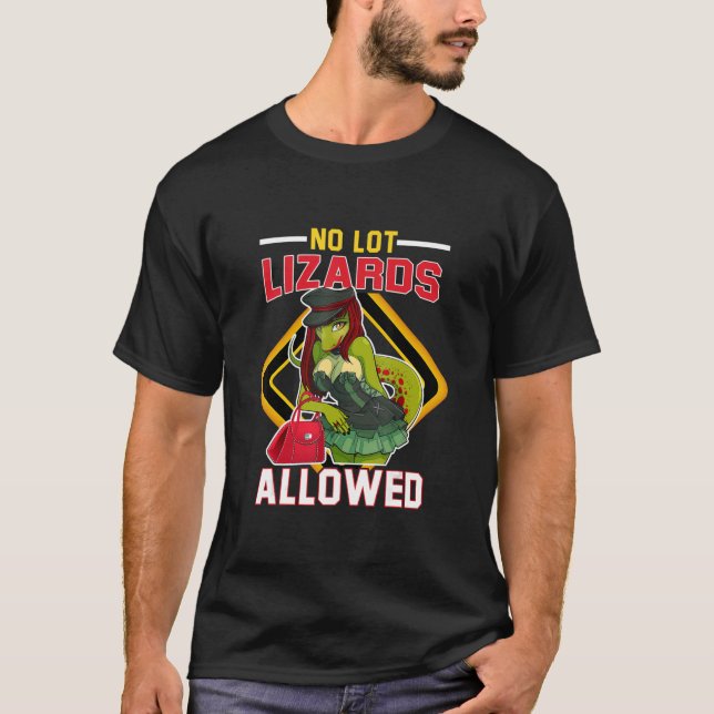 Camiseta Sem Lote Lizard Permitido Design de Caminhoneiro (Frente)