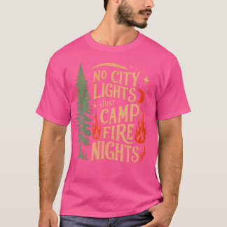 Camiseta Sem Luzes Locais Acampam Noites De Fogo Acampando