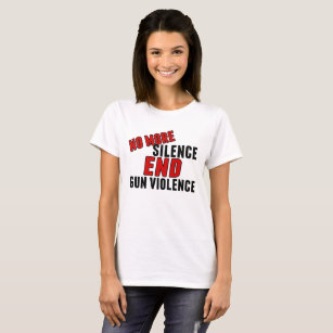 Camiseta Sem mais silêncio acabar com a violência contra as