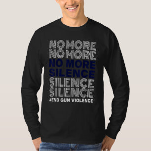 Camiseta Sem mais silêncio Acabar com a violência contra as