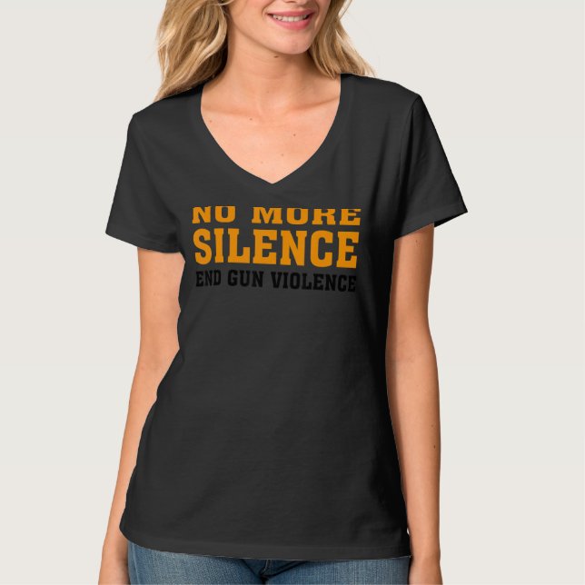 Camiseta Sem Mais Silêncio Acabar Com A Violência Das Armas (Frente)