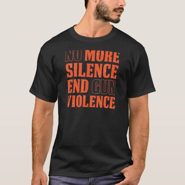 Camiseta Sem Mais Silêncio Acabar Com O Controle Anti-Armas (Frente)