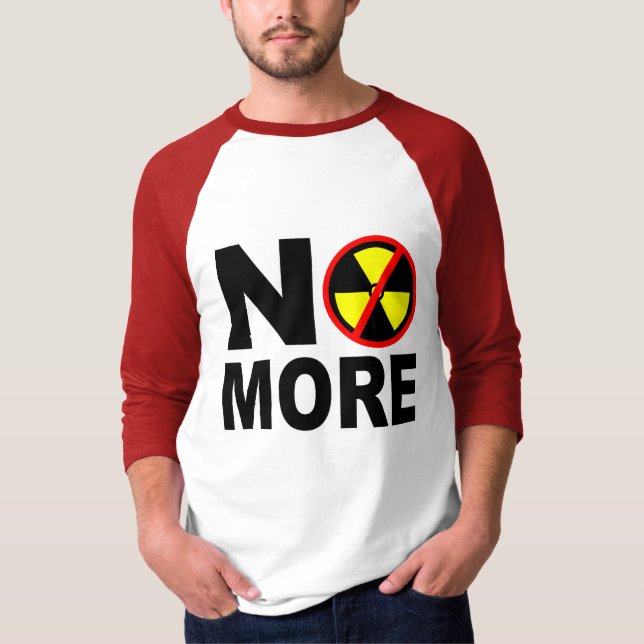Camiseta Sem mais slogan de protesto anti-nuclear (Frente)