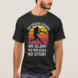 Camiseta sem manchas de grama sem glória sem contusões sem