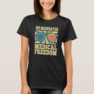 Camiseta Sem Mandatos Liberdade Médica Anti Vax Sinalizador