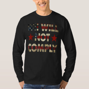 Camiseta Sem Mandatos Não Cumpriremos O Vintage American Fl