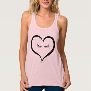 Camiseta sem Mangas Coração Amor Divertido