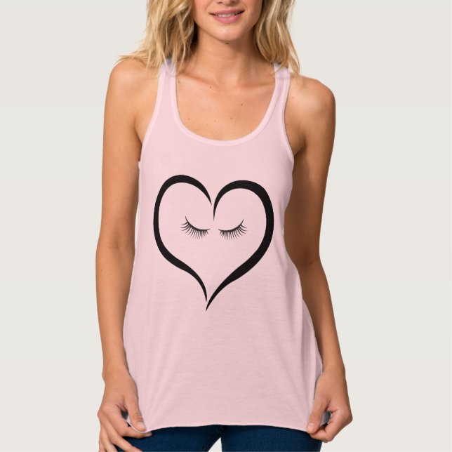 Camiseta sem Mangas Coração Amor Divertido (Frente)