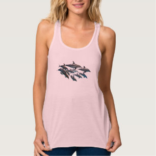 Camiseta sem Mangas de Golfinho Nariz de Garrafa