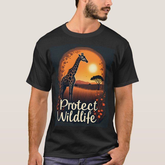 Camiseta sem Mangas Girafa da Savana (Frente)