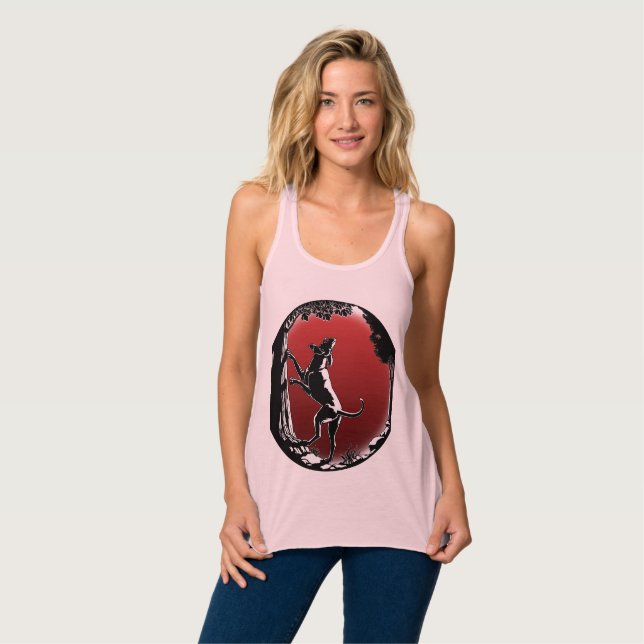 Camiseta sem mangas Hound Dog para Mulher Camisa d (Frente Completa)
