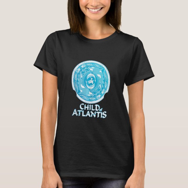 Camiseta sem Mangas Símbolo de Atlântida Tartaruga (Frente)