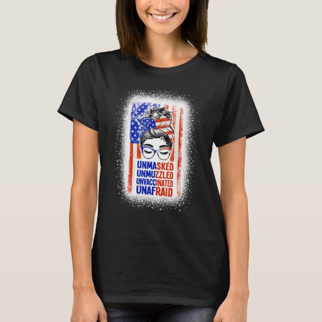 Camiseta Sem mascaramento Sem Muzzle Não Vacinado Sem Recei (Frente)