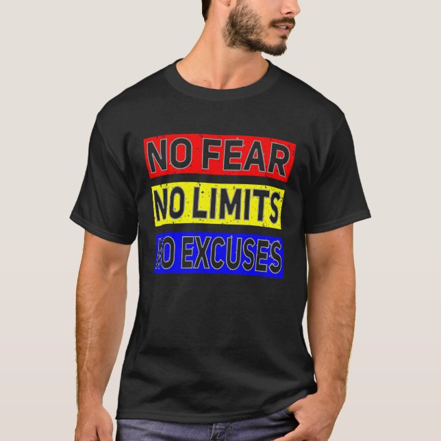 Camiseta Sem Medo Sem Limites Sem Desculpas Treino (Frente)