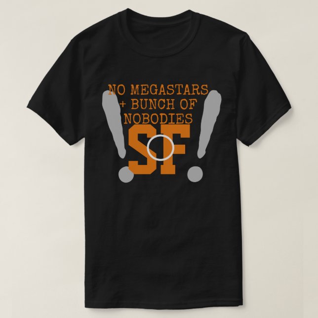 CAMISETA SEM MEGA-STARS + NINGUÉM (Frente do Design)
