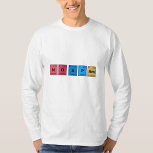 Camiseta Sem Mesa periódica de spam