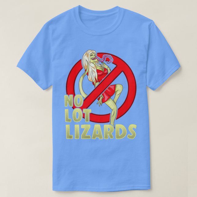 Camiseta Sem Muito Lizards Mens Truck Driver (Frente do Design)