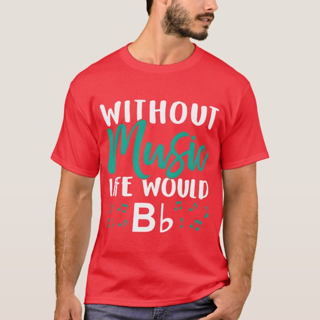 Camiseta Sem Música A Vida Bb Música Notaria Choire Fome (Frente)