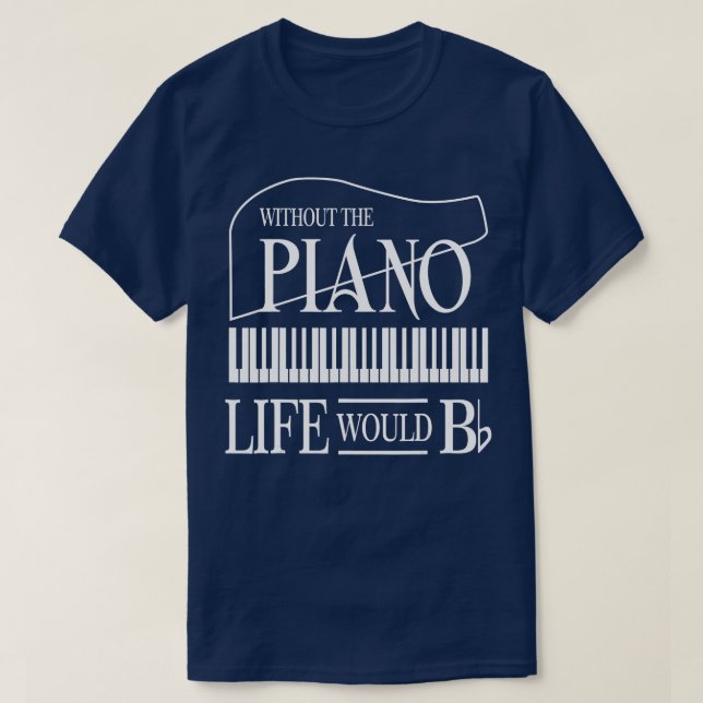 Camiseta Sem Música A Vida Seria Flagrante B Piano Flat (Frente do Design)