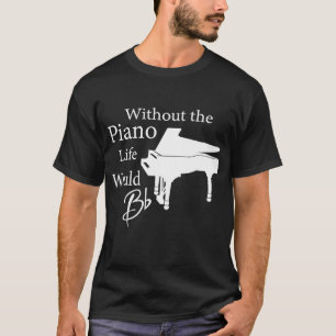 Camiseta Sem Música A Vida Seria Flagrante B Piano Plana