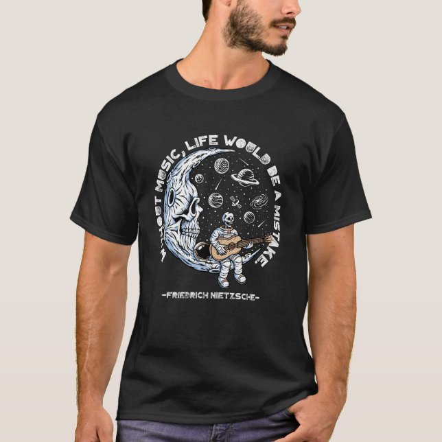 Camiseta Sem Música A Vida Seria O Erro F. Nietzsche (Frente)
